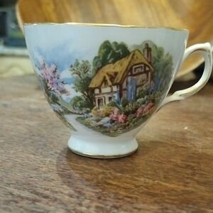 Royal Vale Scenic Cottage Porcelain Teacup